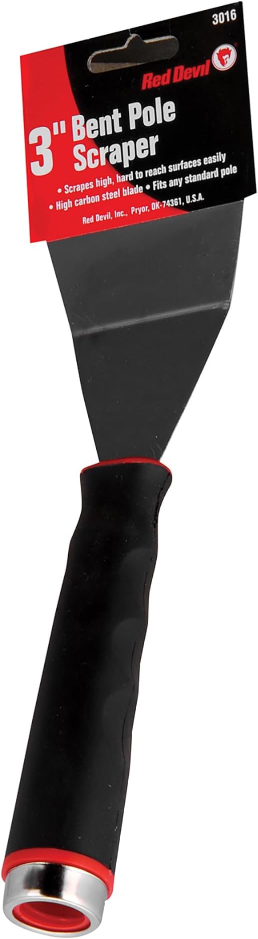 Red Devil 3016 3" Bent Blade Pole Scraper Threaded Handle