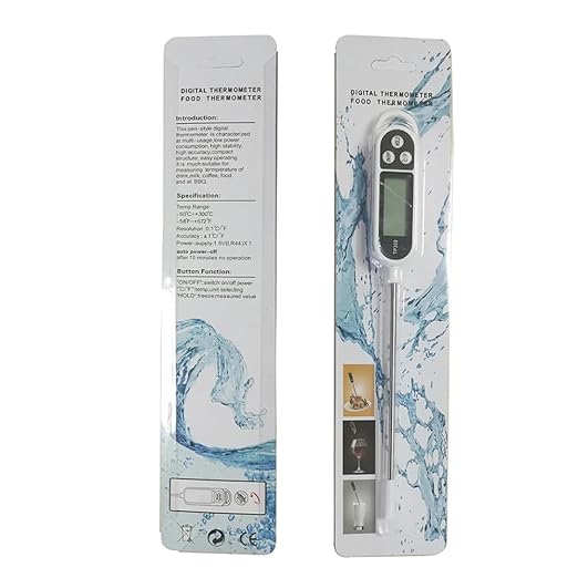 3pcs Candy Thermometer Digital Instant Read for Meat Kitchen Cooking Food Oil Deep Fry BBQ Grill Smoker (3, 9.4in)