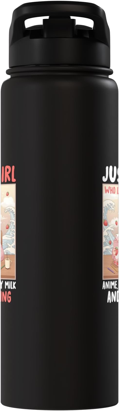 Just a Girl Who Loves Anime Strawberry Milk and Sketching Stainless Steel Insulated Water Bottle