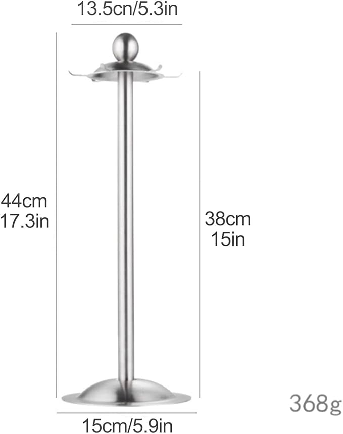 Firlar Kitchen Utensil Holder Organizer, Stainless Steel Kitchen Hooks Rack Kitchen Utensil Stand Countertop 360 Degree Rotating Utensil Holder with 6 Hooks for Kitchen Tabletop