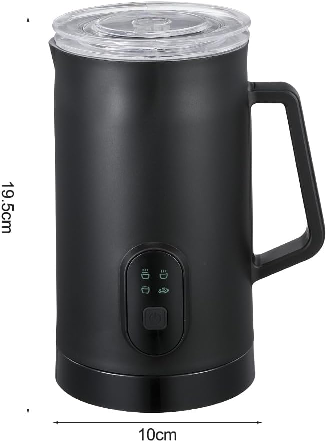 Matybobe Electric Milk Frother 4-in-1 400W 580ml/19.61oz Hot and Cold Milk Foamer Silent Operation Anti Slip Stainless Steel Milk Steamer for Latte Cappuccinos Macchiato Hot Chocolate Milk