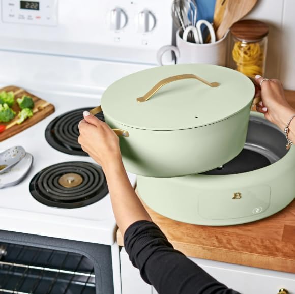10-in-1 Electric Multi-Cooker, 6 Quart Programmable Cooking Pot with Digital Display, Nonstick Interior, One-Touch Controls, Multi-Function Kitchen Appliance (Sage Green)