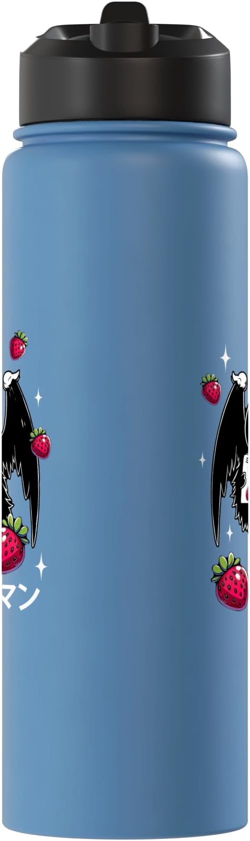 Mothman Cryptid Kawaii Strawberry Milk Shake Carton Stainless Steel Insulated Water Bottle