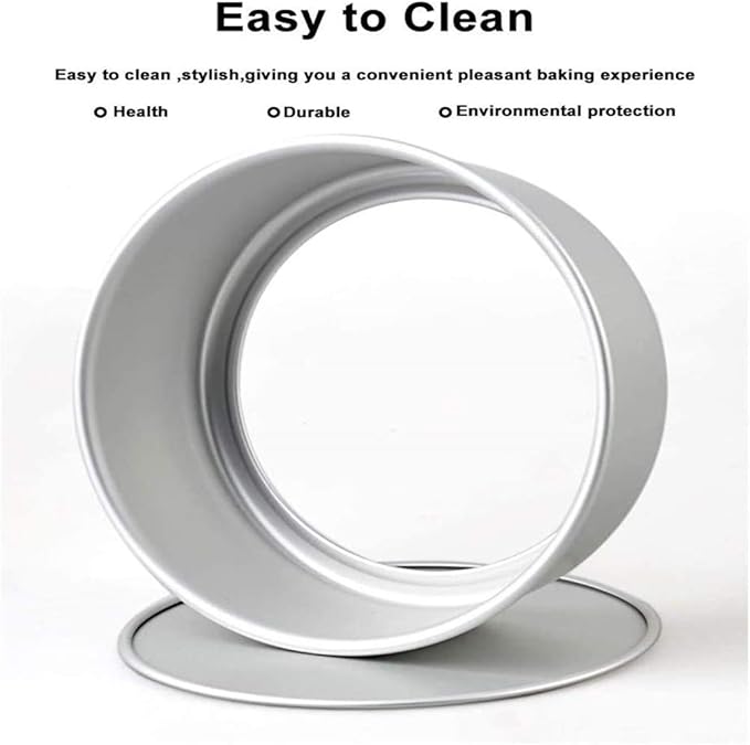 EXGOX 2 Pack 4-Inch Non-Stick Deep Aluminum Round Cake Pan with Removable Bottom for Wedding/Birthday/Christmas Cake Baking Round Cake Tin Set with Loose Base (4 inch)