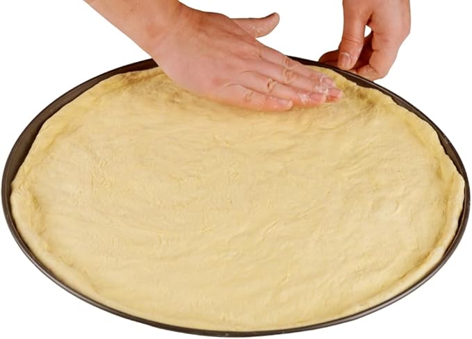 16-Inch Non-Stick Pizza Pan – Large Round Carbon Steel Bakeware for Crispy Crust – Oven-Safe, Easy-Clean Pizza Tray – Ideal for Frozen, Homemade, Flatbread & Thin Crust Pizzas