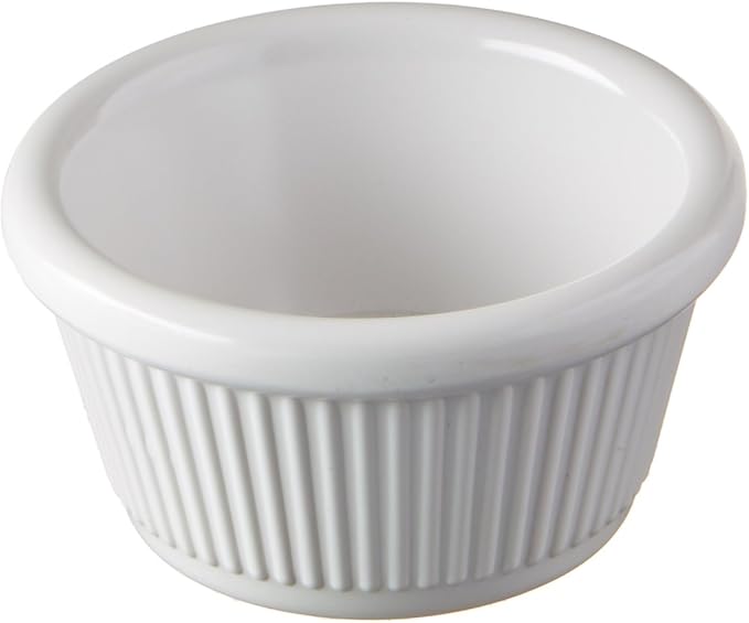 Winco Fluted Ramekins, 2-Ounce, White, 12-Pieces