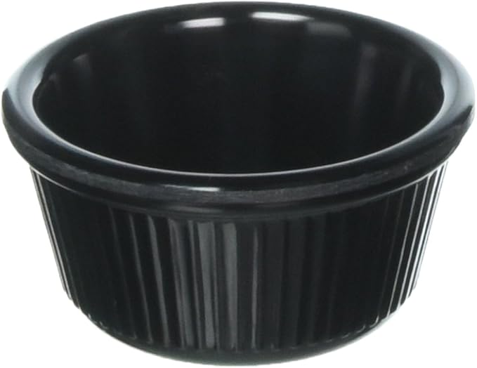 Winco Fluted Ramekins, 3-Ounce, Black, 12-Pieces