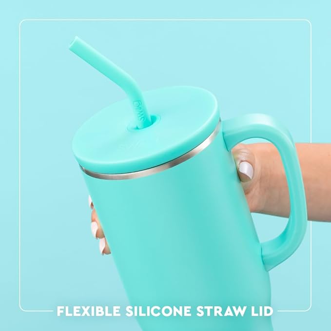 Swig Life 40oz Mega Mug, 40 oz Tumbler with Handle and Straw, Cup Holder Friendly, Dishwasher Safe, Lightweight Extra Large Insulated Tumbler, Nurse Gifts for Women (Scrub Life)