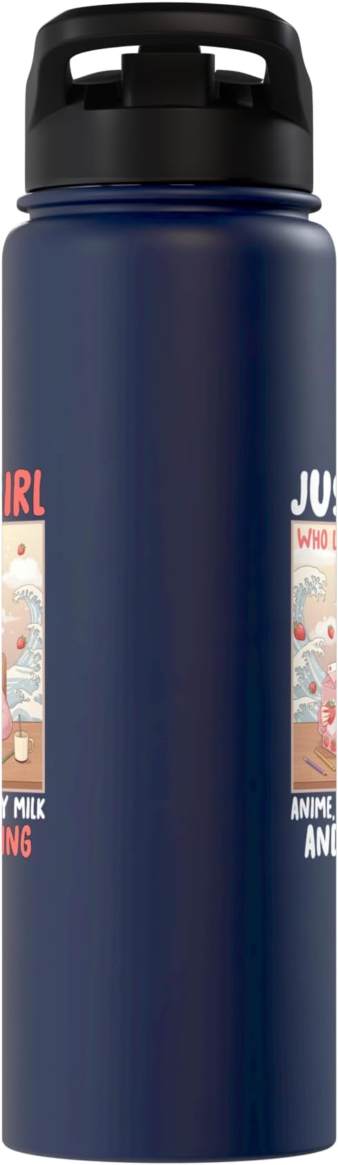 Just a Girl Who Loves Anime Strawberry Milk and Sketching Stainless Steel Insulated Water Bottle