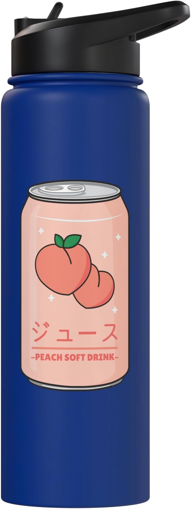 Kawaii Soft Drink Aesthetics Japanese Peach Juice Stainless Steel Insulated Water Bottle