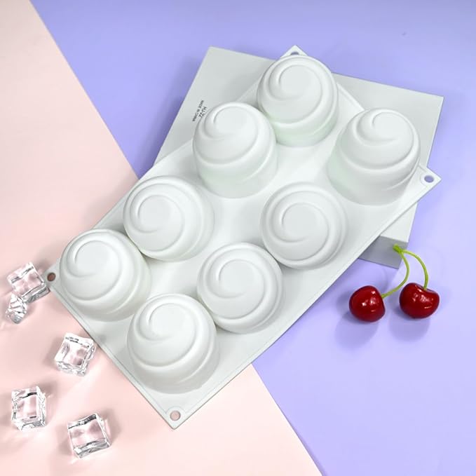 mostsom Sea Octopus Tentacles Silicone Mold Round Star Shaped Baking Mold Cake Border Fondant Molds Cake Decorating Tools (I 11.88x6.92x2.48 Inch)