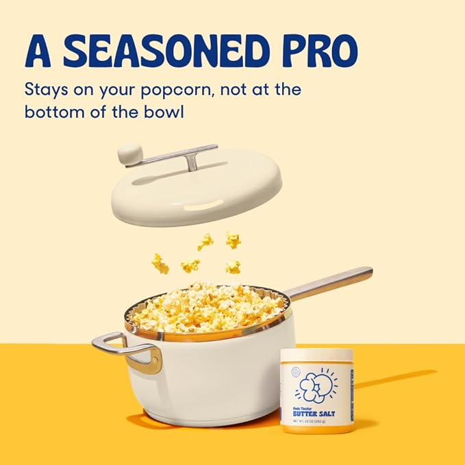 Popsmith Popcorn Butter Flavored Popcorn Salt - 23oz Jar - Movie Theater Popcorn Seasoning Powder - Vegan and Kosher - Butter Popcorn Seasoning Salt Made in USA