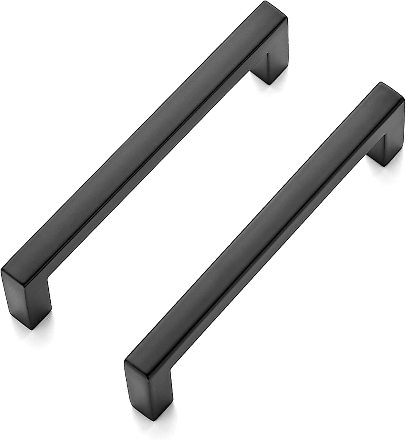 Ravinte 10 Pack Solid 3-3/4 Inch Center to Center Slim Square Bar Drawer Handles Kitchen Cabinet Handles Black Drawer Pulls Kitchen Cabinet Hardware Kitchen Handles Matte Black Cabinet Pulls