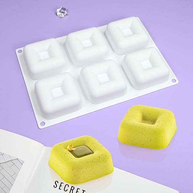 mostsom Silicone Molds Square Mousse Mold DIY Chocolate Mold Mousse Cake Baking Decorating Dessert Cake Decoration Modeling Silicone Mold (G Big Square)