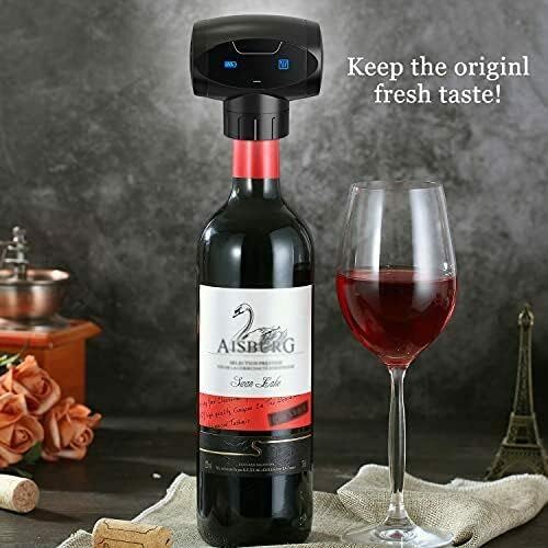 Electric Wine Stoppers, Automatic Wine Vacuum Pump, Reusable Wine Bottle Stoppers Cork Saver Plug & Sealer, Best Gift for Wine Lover