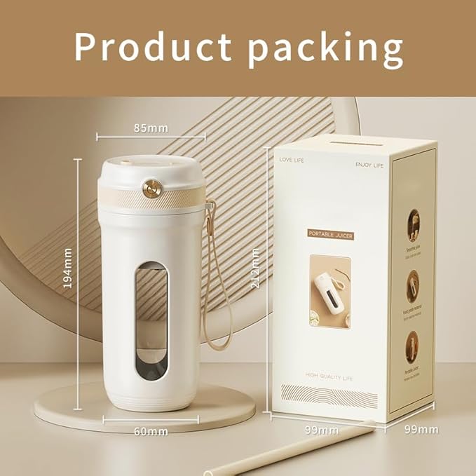 Portable Blender with 10 Ultra Sharp Blades, Personal Size Blender for Shakes and Smoothies, 16 Oz Blender USB Rechargeable Type-C for Picnic Office Gym