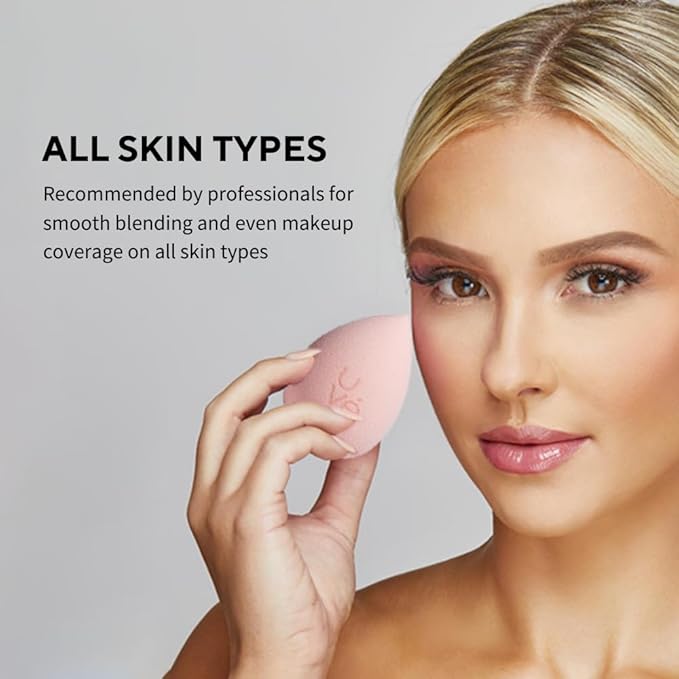 PURE Cut Makeup Blender Sponge, Streak Free Application of Liquid, Powder & Cream Foundation, Professional Complexion Blending Tool, Cruelty Free, Vegan, Latex Free