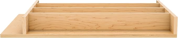Rev-A-Shelf Natural Maple Right Size Utensil Insert Home Storage Kitchen Organizer 5 Compartment Drawer Accessory, 13-1/4" x 19-1/2", 4WUT-18SH-1