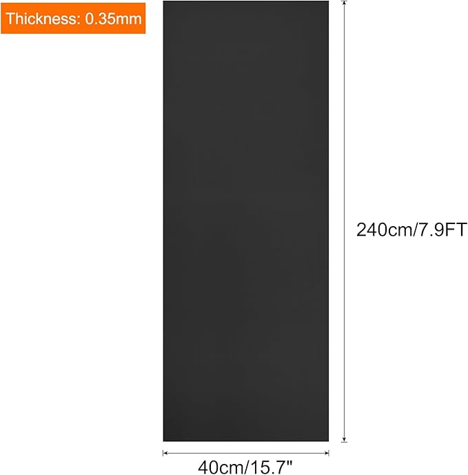 uxcell 15.7IN x 7.9FT Silicone Baking Mat Rolls, Heat Resistant Baking Mats, Non-Stick Pastry Mats, Non-Slip Countertop Mats, Refrigerator Liners Black