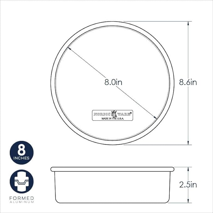 Nordic Ware Naturals Round Cake Pan, 8-Inch