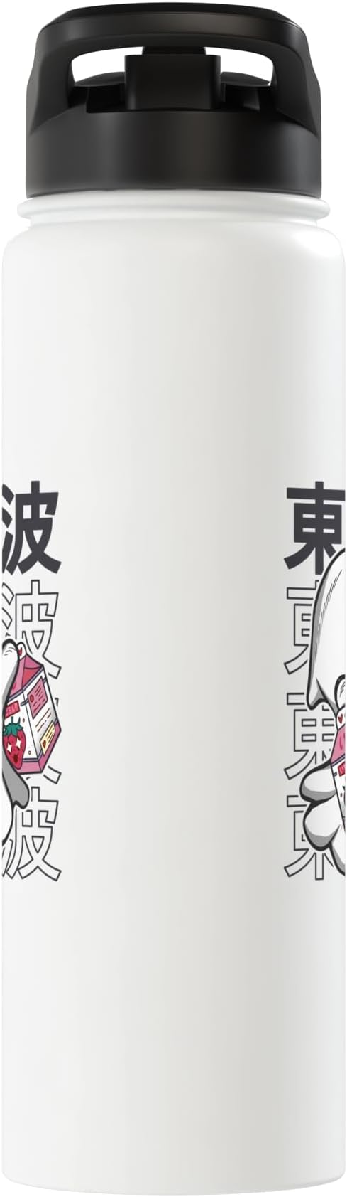 Kawaii Ghost Strawberry Milk Cartons Japan Boo Girls Anime Stainless Steel Insulated Water Bottle