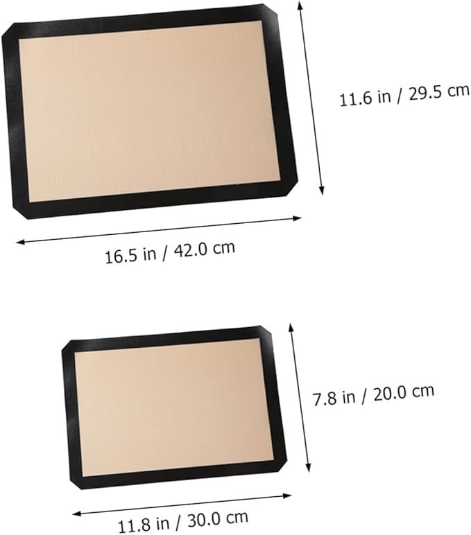 4pcs Silicone Baking Mats Non Stick Heat Resistant Pastry Mats for Oven Use Easy to Clean and Reusable Baking Pads Includes