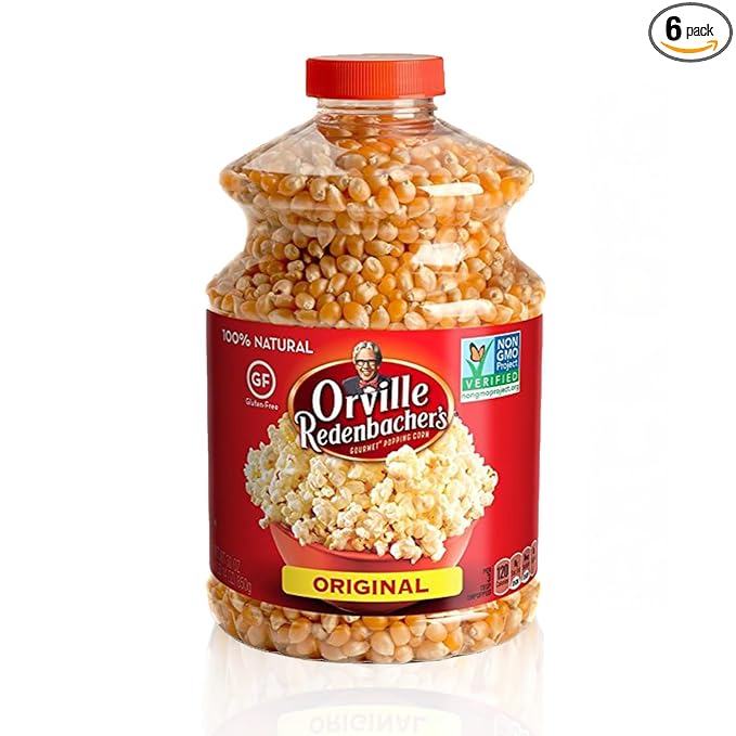 Orville Redenbacher's Popcorn Kernels, Original Yellow, 6g Fiber per serving, 30 oz. (Pack of 6)