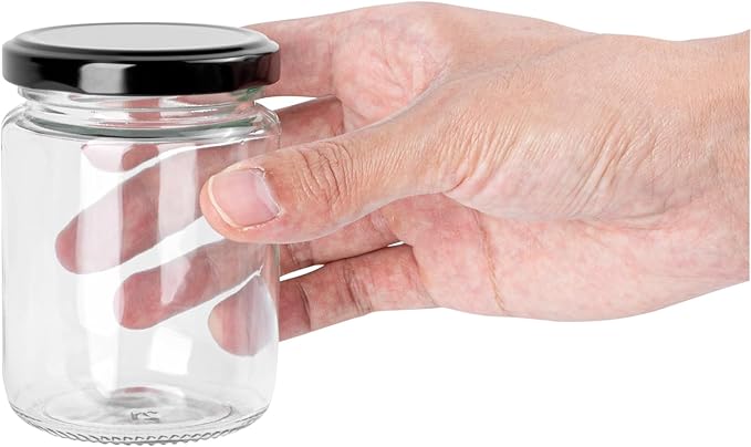 Restaurantware 10 Pack Of Glass Jars, 8 Oz Durable Glass Jars With Lids, Small Mason Jar For Food Reusable Hot And Cold Friendly, For Restaurants And Kitchens, Clear Storage Jar