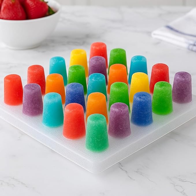 25-Cavity Mini Popsicle Mold – 50 mL Gelapaleta Mold Tray – Jello Pops, Mini Popsicles & Jello Shot Mold – Plastic Frozen Treat Maker – Made in Mexico