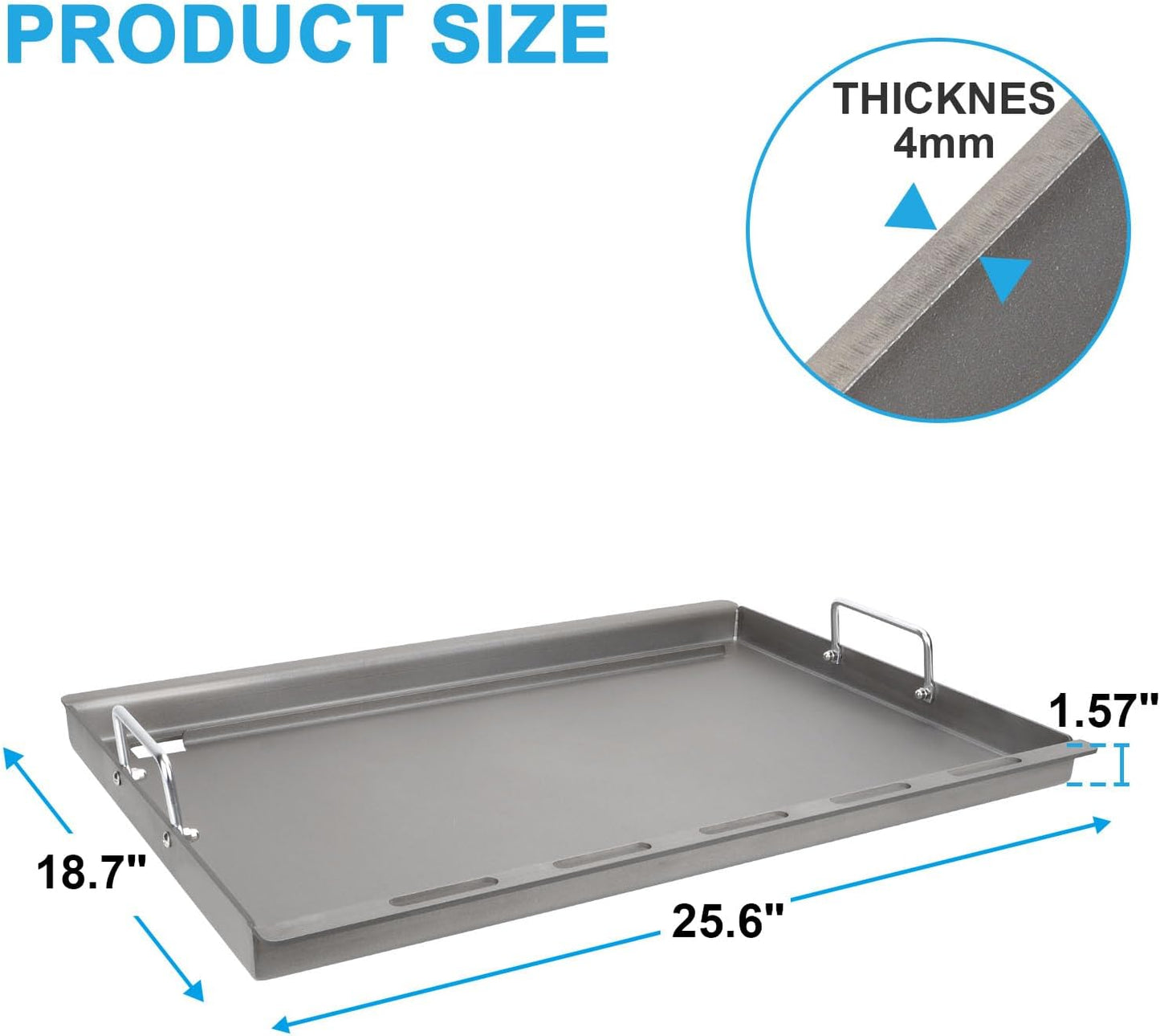 Full Size Griddle for Weber Genesis II Genesis II LX 300 Series, Flat Top Griddle Plate Part Replacement Parts for Weber Genesis II 310/315/325/335, Genesis II LX 340