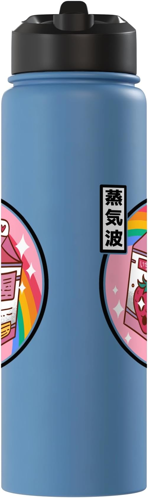 Strawberry Milk Carton Kawaii Rainbow Anime Stainless Steel Insulated Water Bottle