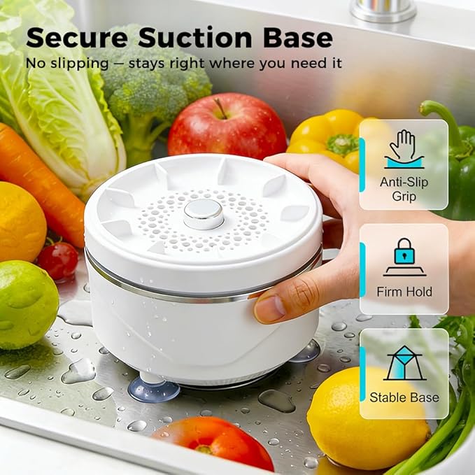 Fruit and Vegetable Washing Machine, Titanium Electrolysis Fruit Cleaner Device with Vortex Cleaning, Waterproof Wireless Fruit and Vegetable Purifier for Home Kitchen (2)