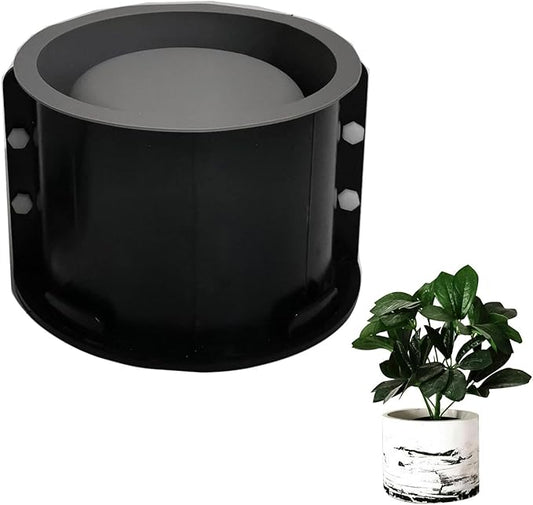 6inch Silicone Flower Pot Mold, Double Layer Round Concrete Flower Pot Molds, Large Succulent Planter Silicone Molds, for Succulent Bonsai Decorating, DIY Flowers Pots Mold, Garden Decorations