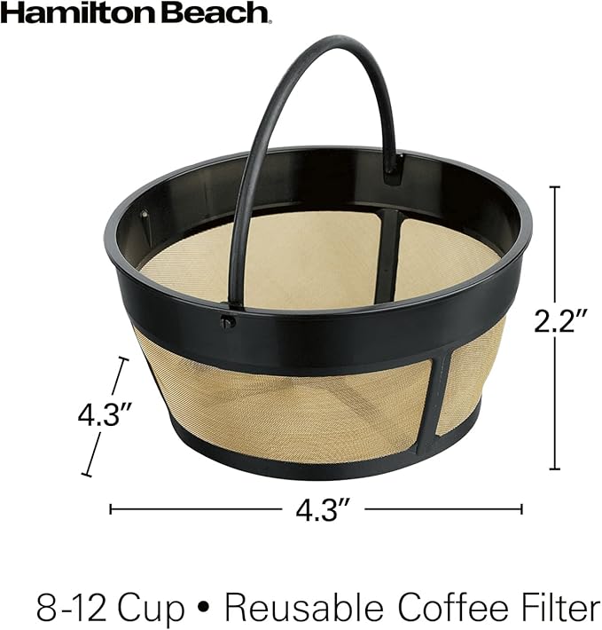 Hamilton Beach Permanent Gold Filter, Fits Most 8 to 12-Cup Coffee Makers (80675R)