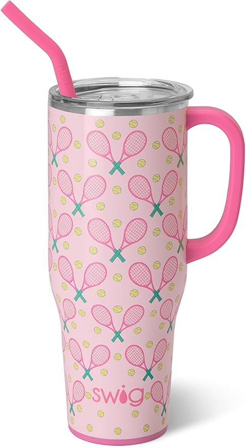 Swig Life 40oz Mega Mug, 40 oz Tumbler with Handle and Straw, Cup Holder Friendly, Dishwasher Safe, Extra Large Insulated Tumbler, Stainless Steel (Love All)