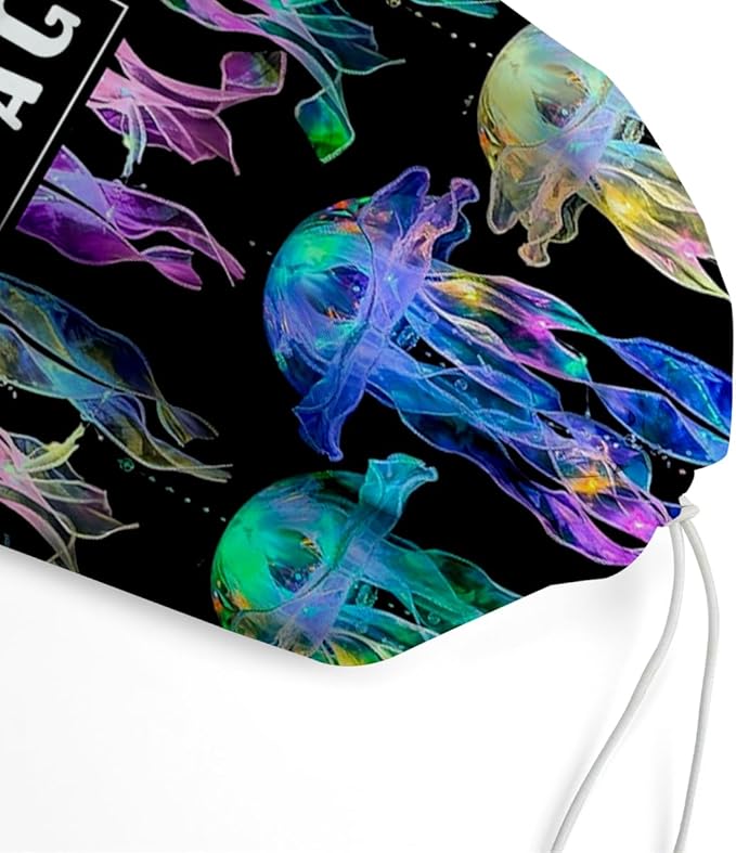 Reusable Grocery Plastic Bag Holde,for Home Kitchen Travelling Beach Camping Decor,Plastic Bag Organizer ， use 1 Pack，Marine life Jellyfish Pattern