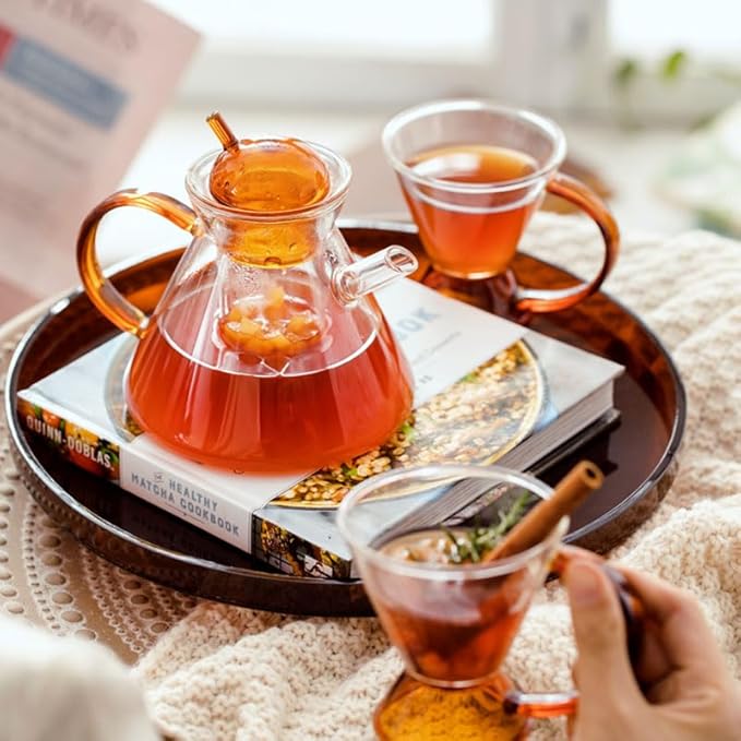 Pitcher Nordic Tea Cups Set Heat Resistant Glass Tea Water Pot With Coffee Tea Heating Cold Kettle Filter Baskets Mug Teapot Teacup Water Bottle