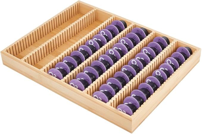CUTHOLLOW Bamboo Coffee Pod Drawer Organizer for Coffee Pod Storage(About 60 Pods), Campatible with Coffee Pods for Kitchen, Office, Coffee Station