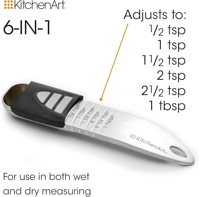 KitchenArt Stainless Steel Pro Adjust-A-Tablespoon, Adjustable Tablespoon