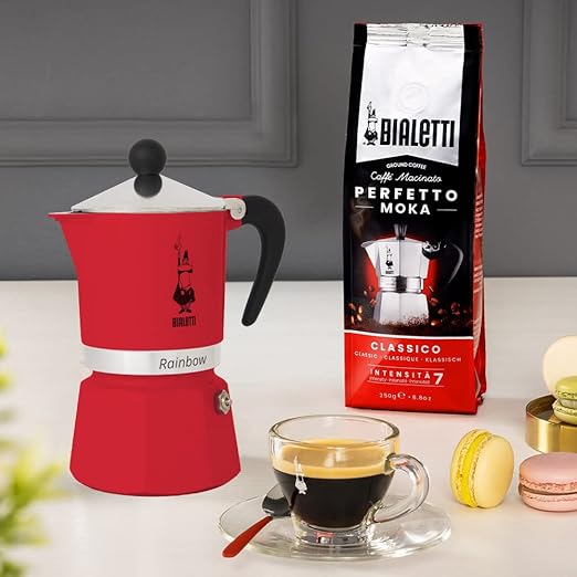 Bialetti 4963 Rainbow Espresso Maker, Red