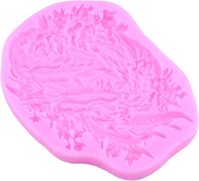 Dragon Silicone Molds Dragon Fondant Candy Chocolate Mold For Cake Decoration Cupcake Topper Polymer Clay Gum Paste Set Of 4