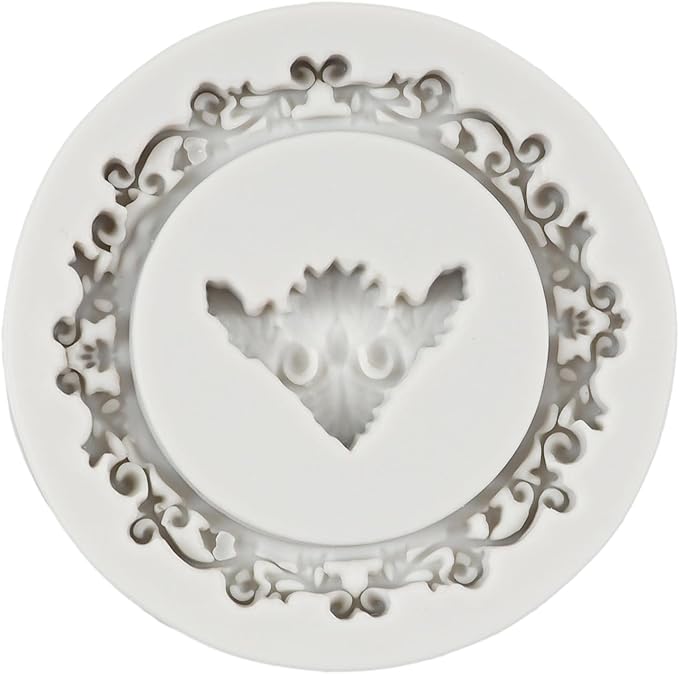 Picture Frames Silicone Molds Photo Frame Fondant Mold Baroque Frame Molds Mirror Frames Chocolate Molds For Cake Decoration Cupcake Topper Candy Polymer Clay Gum Paste Set of 5