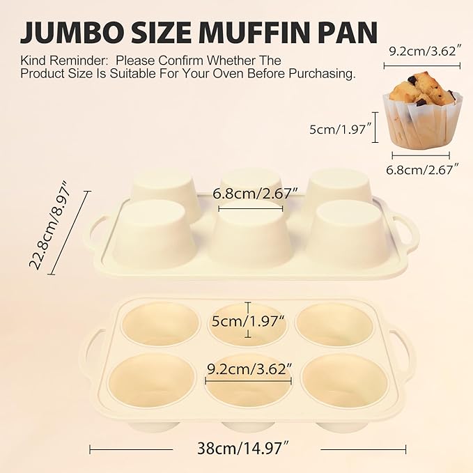Silicone Muffin Pan Set：3Pcs Silicone Cupcake Molds for Baking Metal Frame - Nonstick Jumbo Muffin Pan - Mini Cupcake Tin - Regular Tray For English Blueberry Chocolate Egg Bites - Baker Lovers