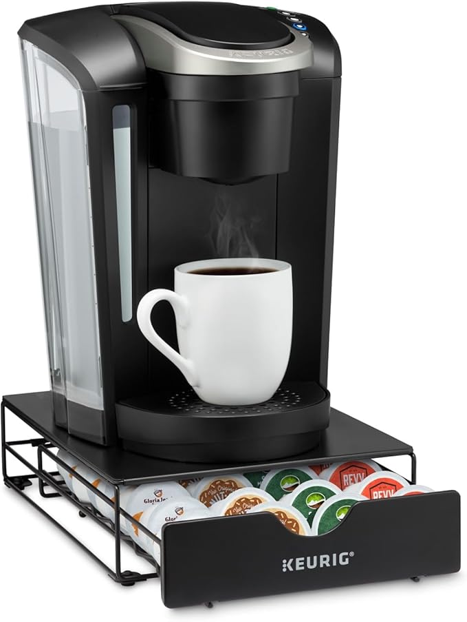 Keurig Slim Non-Rolling Storage Drawer, Coffee Pod Storage, Holds up to 24 Keurig K-Cup Pods, Black, Storage Drawer - 24ct, 9.2 x 3.3 x 12.2 inches