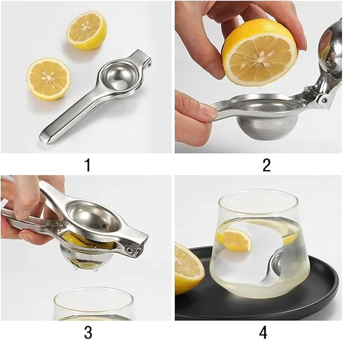 Stainless Steel Manual Juicer Processor Lemon Squeezer Orange Fruit Household Clip Pressing Kitchen Accessories(3PCS)