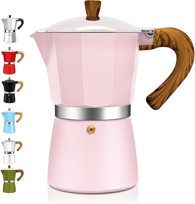 9 Cup Aluminum Espresso Stovetop Moka Pot Express Coffee Maker Percolator Italian Classic Mocha Coffee Machine for Italian and Cuban Cafe Brewing for Home & Camping 450ml 15oz