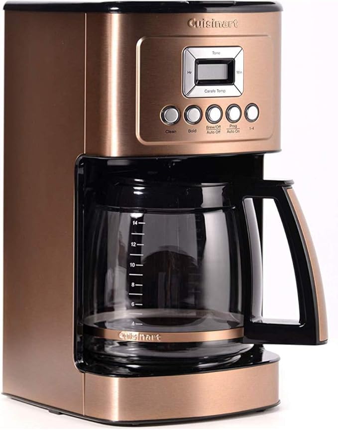 Cuisinart DCC-3200CS Perfectemp Coffee Maker, 14 Cup Progammable with Glass Carafe, Copper Steel