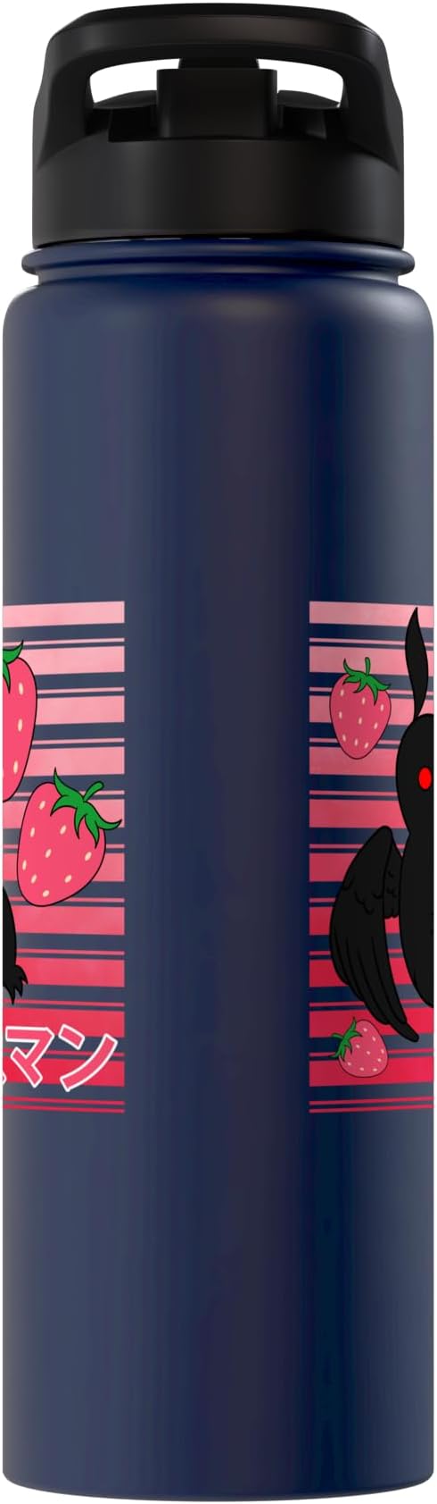 Mothman Kawaii Strawberry Milk Shake Carton Stainless Steel Insulated Water Bottle