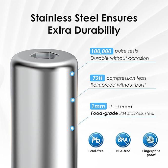 Waterdrop CTF-02 Water Filter for Sink Faucet, NSF/ANSI 42 Certified Countertop Water Filter System, 5-Stage Stainless Steel Faucet, Reduces Heavy Metals and 99% Chlorine, 8000 Gallons, 1 Filter
