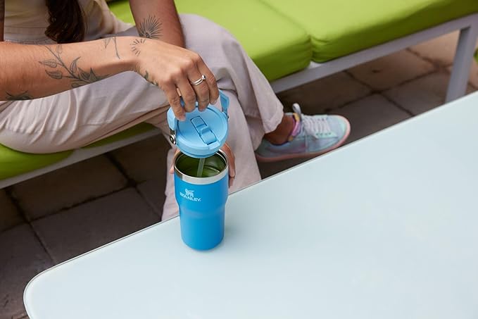 STANLEY IceFlow 2.0 Flip Straw Tumbler with Handle 20 oz | Twist On Lid and Flip Up Straw | Leak Resistant Water Bottle | Insulated Stainless Steel | BPA-Free | Lilac
